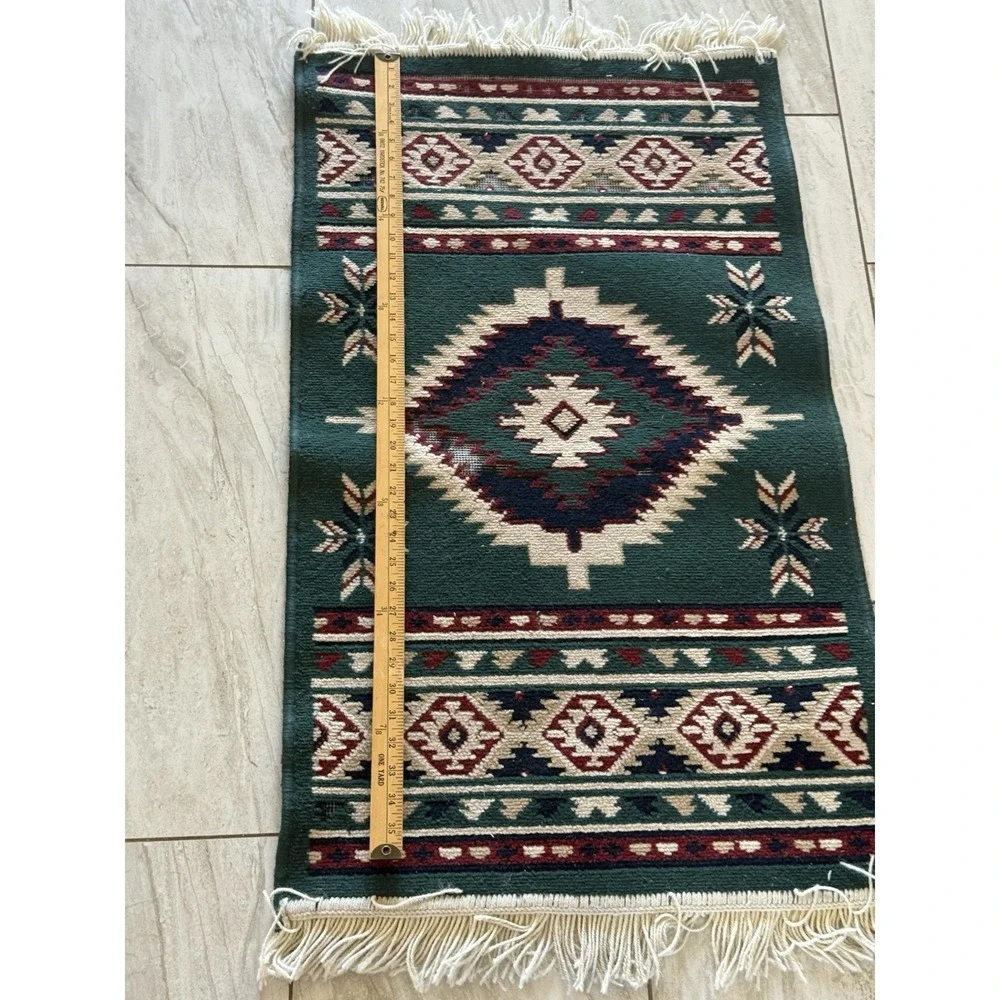 Southwestern Aztec Tribal Runner Rug Hunter GR Western Accent Floor Mat Fringe